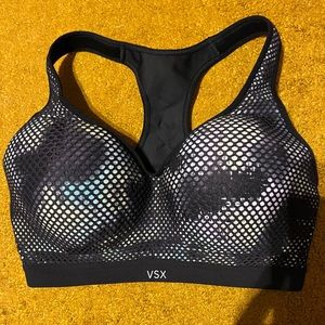 VSX Victoria’s Secret black overlay print bra Size 34DD